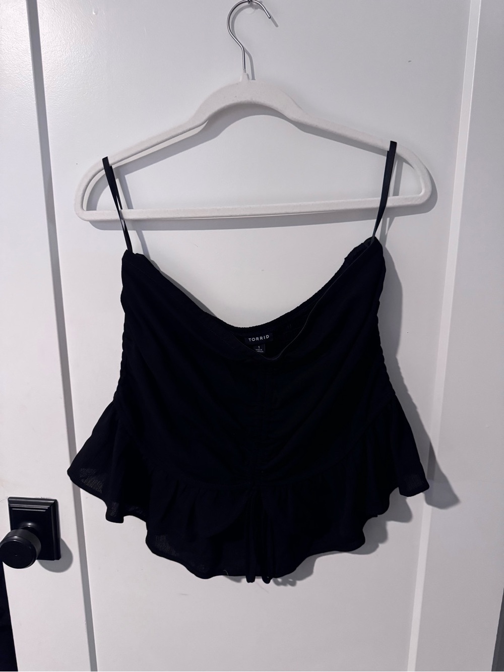 Torrid Black Ruffled Cami Tube Top